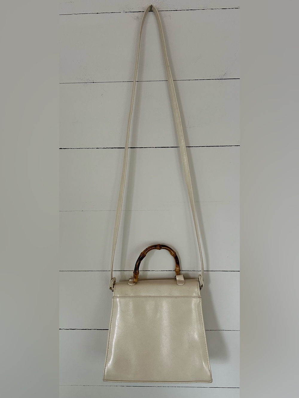 Accessory Works Cream Bag With Bamboo Handle and 44” Removable Strap - Picture 4 of 6